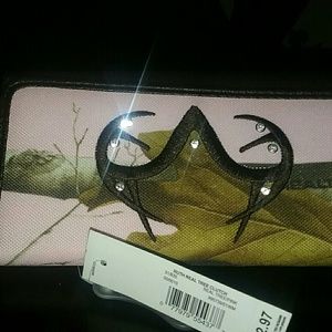 Real tree pink camouflage wallet